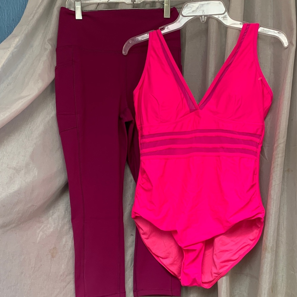 Pink Women's One Piece Swimsuit